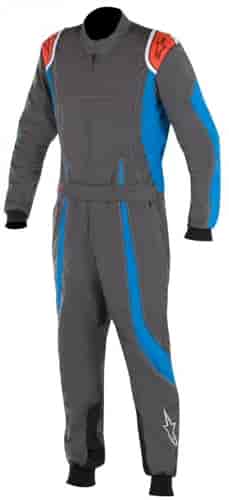 K-MX 9 Kart Suit Anthracite/Blue/Red Size 48