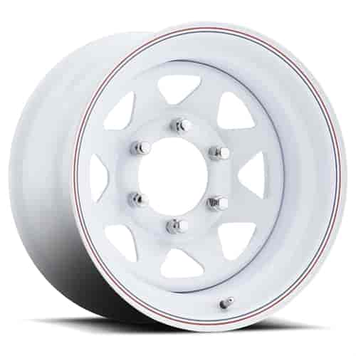 80 Series White 8 Spoke Trailer Wheel 12" x 4"
