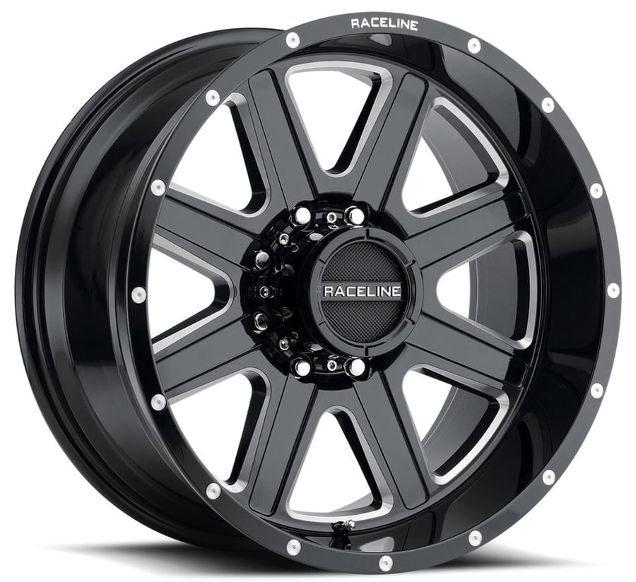 940M HOSTAGE Wheel Size: 18 X 9" Bolt Pattern: 5X139.7 mm [Gloss Black and Milled]