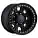 MONSTER RT SATIN BLACK 15X8 5X4.5 -32mm/3.25 BS 3.300 Centerbore 2200 Lb. Load Rating Cap not includ