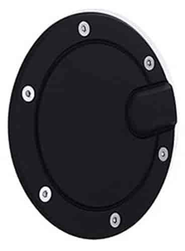 Billet Fuel Door Trim Black Ring And Door Non-Locking Aluminum Ring O.D. 5 1/2 in.