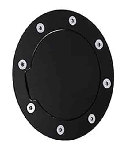 Billet Fuel Door Gloss Black Ring/Door Non Locking Aluminum Ring O.D. 7 3/8 in. Door O.D. 5 1/8 in.