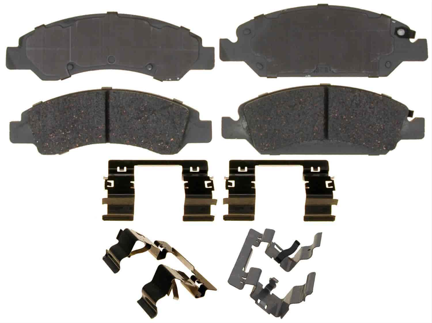 Ceramic Front Disc Brake Pad Set with Hardware Fits Select 2007-2020 Cadillac, Chevrolet, GMC 1500 Trucks/SUVs