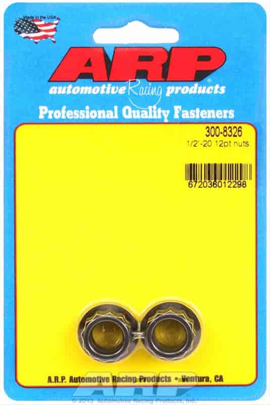 Black Oxide 12-Point Nuts 1/2"-20