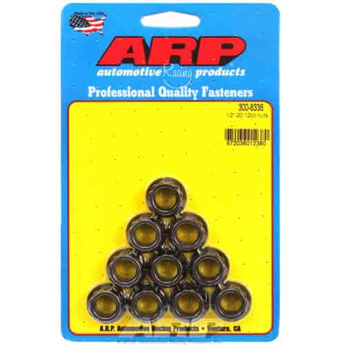 Black Oxide 12-Point Nuts 1/2"-20