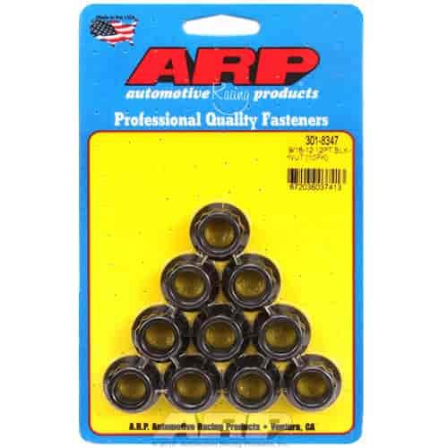Black Oxide 12-Point Nuts 9/16"-12