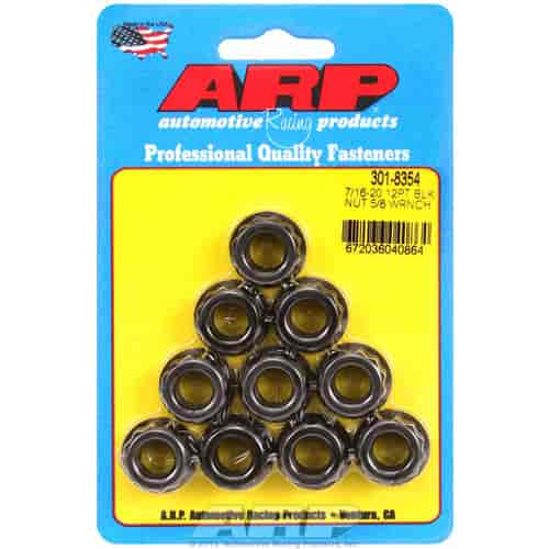 Black Oxide 12-Point Nuts 7/16 in.-20 [5/8 in.]