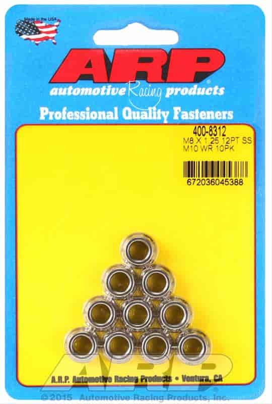 Stainless Steel 12-Point Nut M8 x 1.25