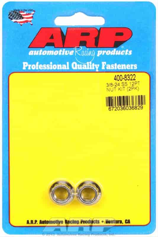 Stainless Steel 12-Point Nuts 3/8" -24