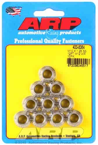 Stainless Steel 12-Point Nuts M10 x 1.25 [12mm]