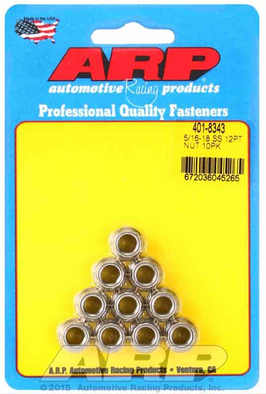 Stainless Steel 12-Point Nut 5/16" -18