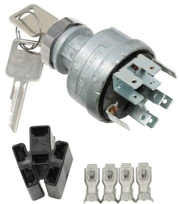 510805 Ignition Switch Kit 4-Position with AAW (American Autowire) Logo Keys, Plastic Connector, Terminals [Universal]