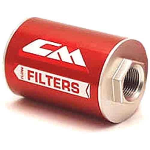 Inline Fuel Filter - CM -15 4" x 2-3/4" Tube, 1-1/16"-12 Ports