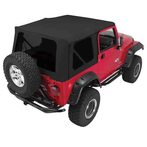 Black Diamond Complete Soft Top w/ Tinted Windows for 1997-2006 Jeep Wrangler TJ