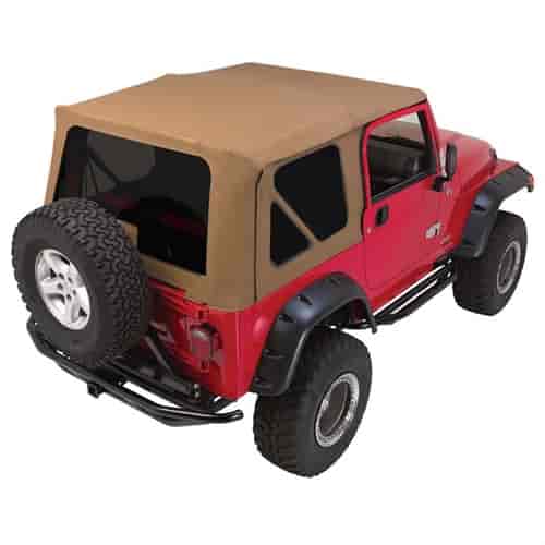 Spice Denim Complete Soft Top w/ Tinted Windows for 1997-2006 Jeep Wrangler TJ
