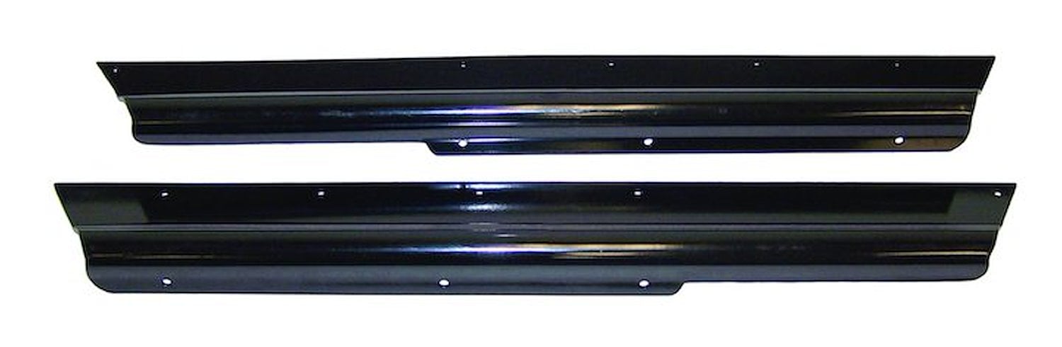 RT26046 Rocker Panel Guards for 1997-2006 Jeep TJ Wrangler, Black Gloss, Includes Hardware; Set of Two