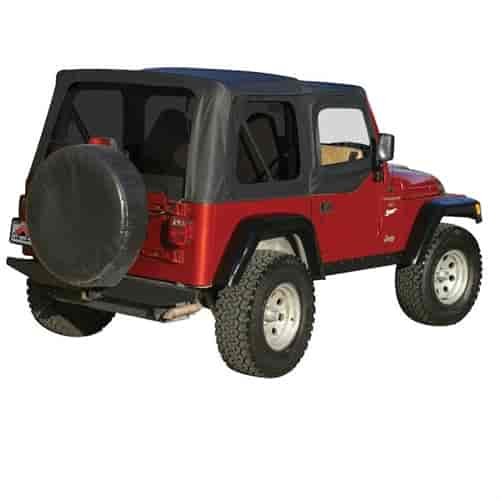 Black Diamond Soft Top w/Tinted Windows for 1997-2006 Jeep Wrangler TJ