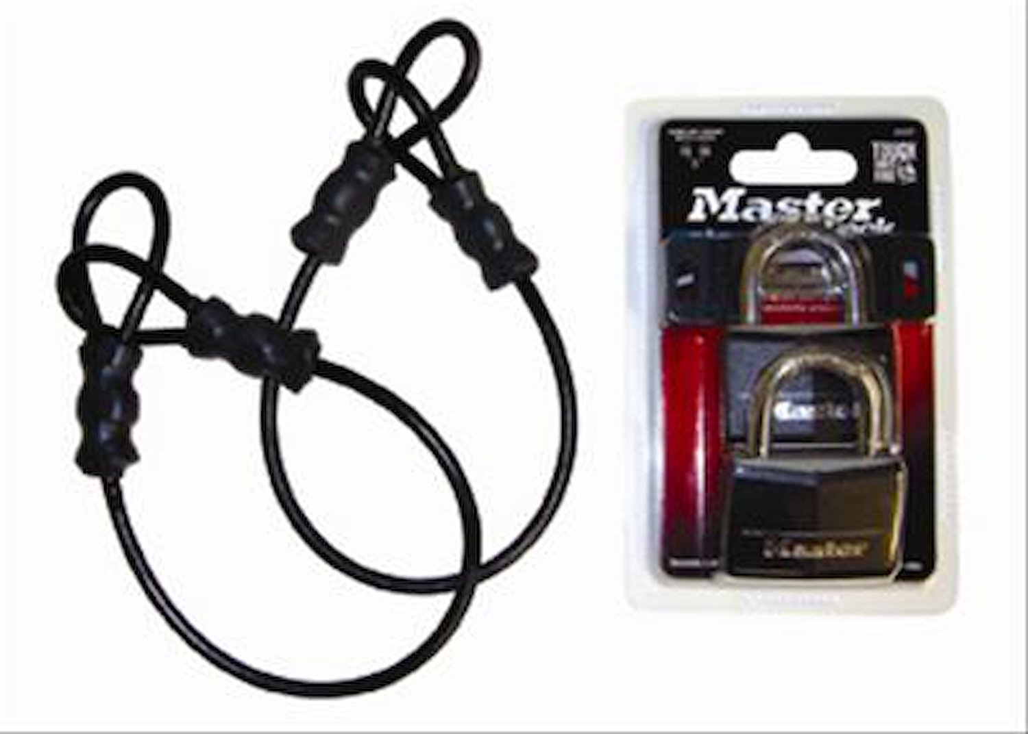 DU-HA Lock Kit Incl. 2 Keys 2 Locks 2 Cables Black