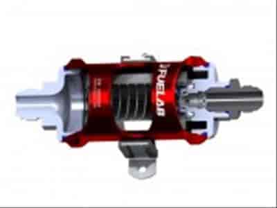 In-Line Fuel Filter Standard Length -10AN Inlet/-6AN Outlet 6 micron fiberglass element w/check valve