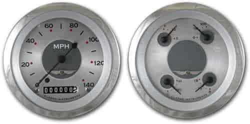 All American Series 2-Gauge Set 3-3/8" Electrical Speedometer (140 mph)