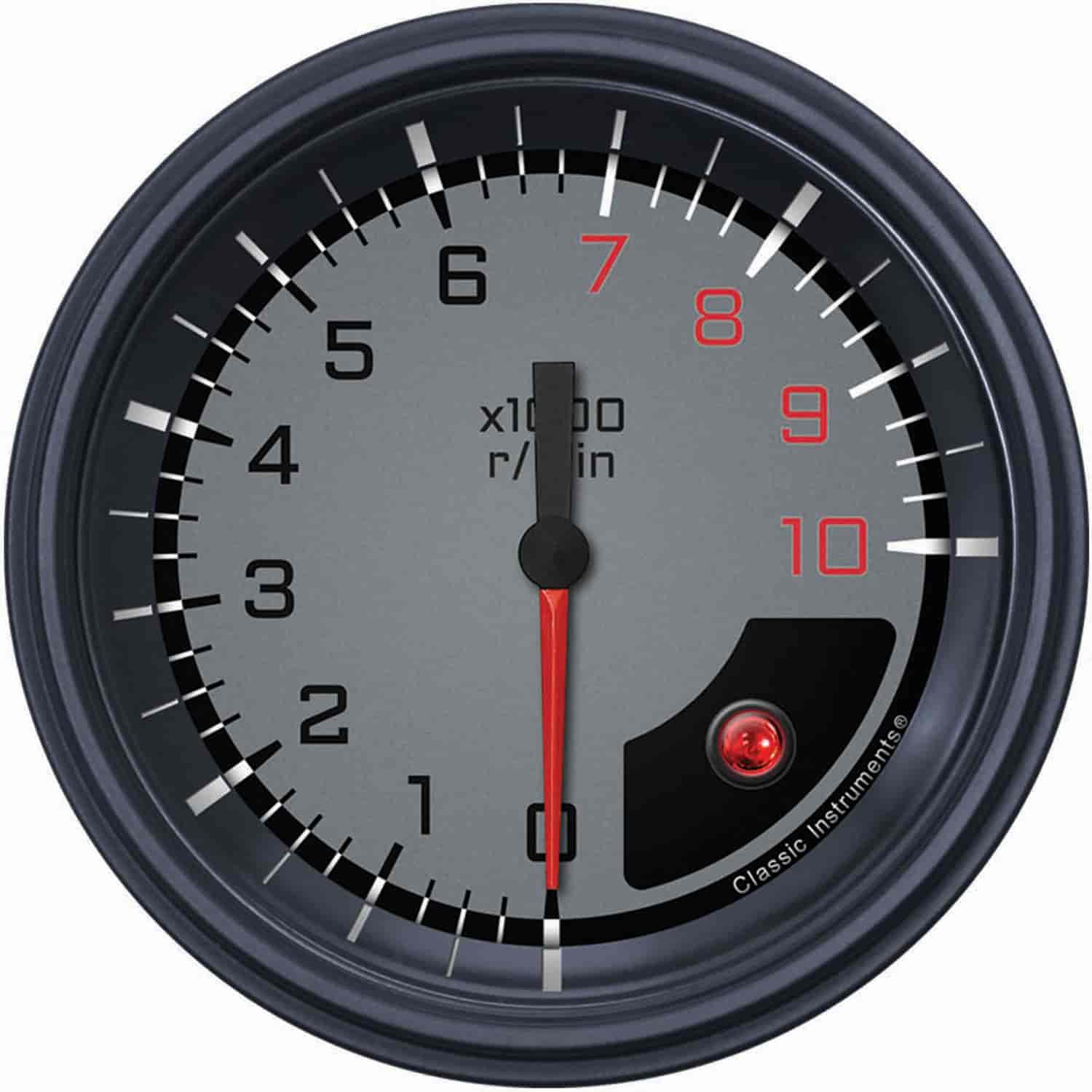 Gray AutoCross Series Tachometer 3-3/8" Electrical
