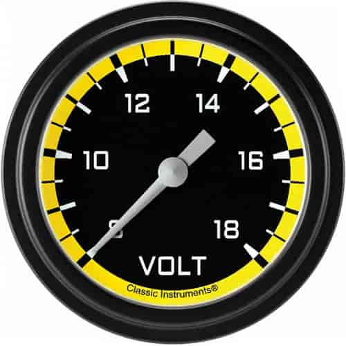 Autocross Yellow w/ Black Bezel 2 ? Volt Full Sweep