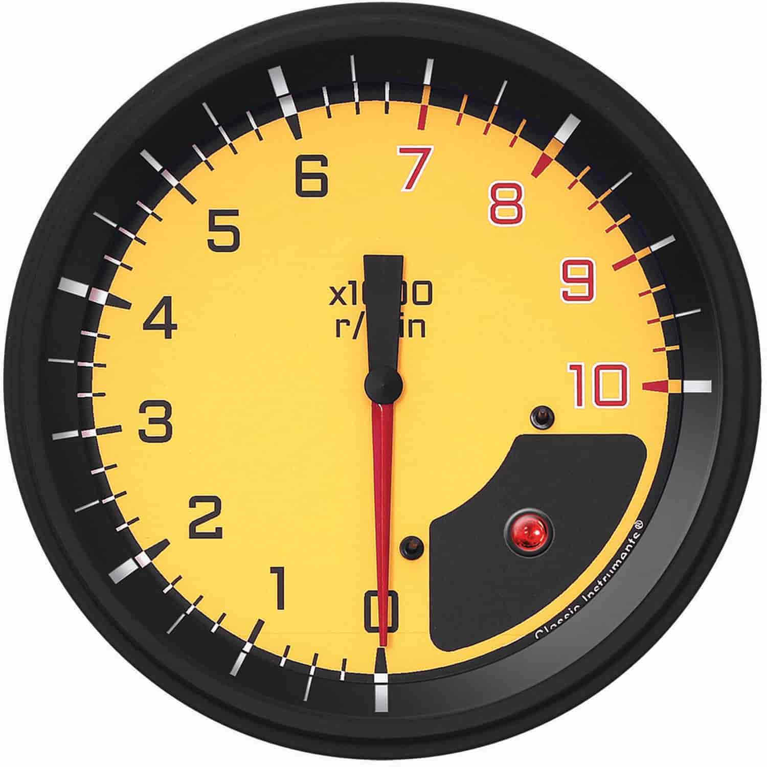 Yellow AutoCross Series Tachometer 4-5/8" Electrical