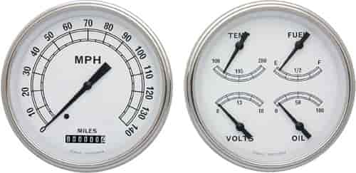 Classic White Series Gauge Package 1947-53 GM Pickup Includes: