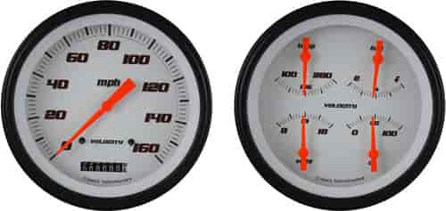 Velocity Series White Gauge Package 1947-53 GM Pickup Includes: