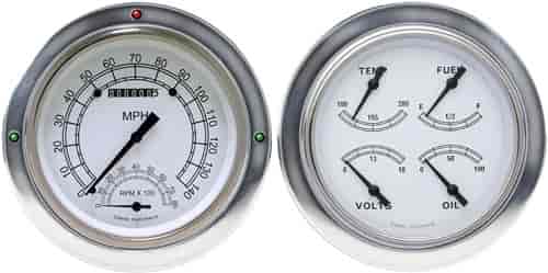 Classic White Series Gauge Package 1954-55 Chevy Truck (First Series) Includes: