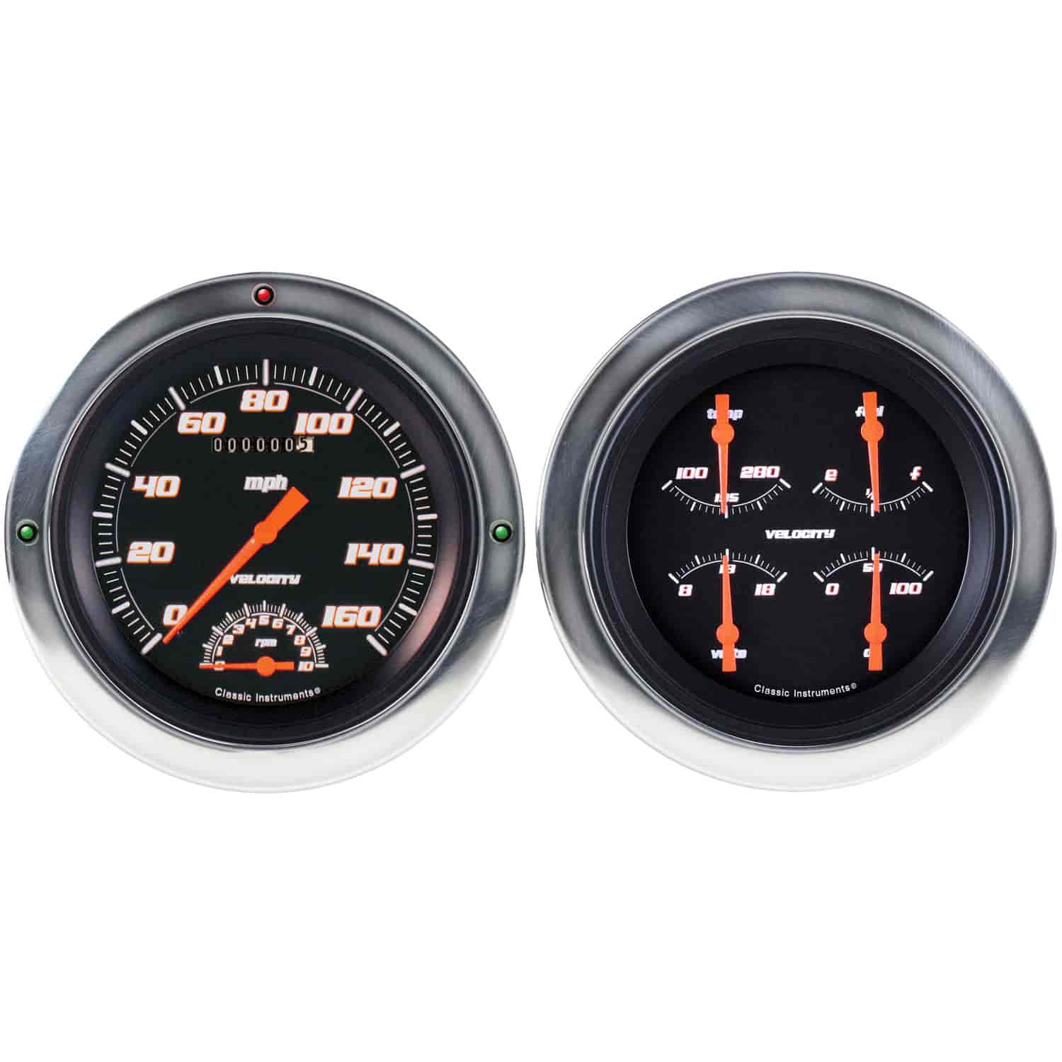 Velocity Series Black Gauge Package 1954-55 Chevy Truck (First Series) Includes: