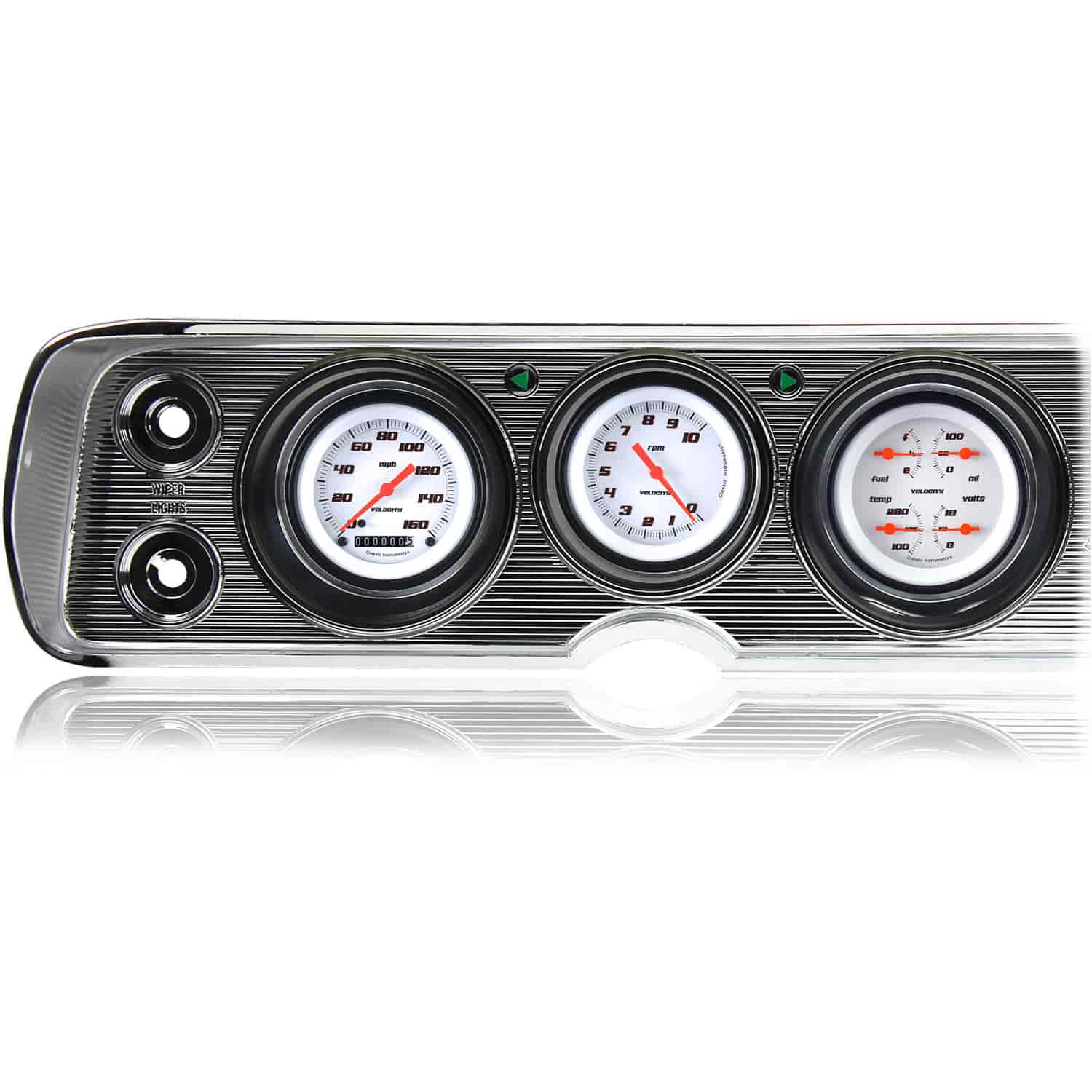 Velocity Series White Gauge Package 1964-65 Chevelle Includes: