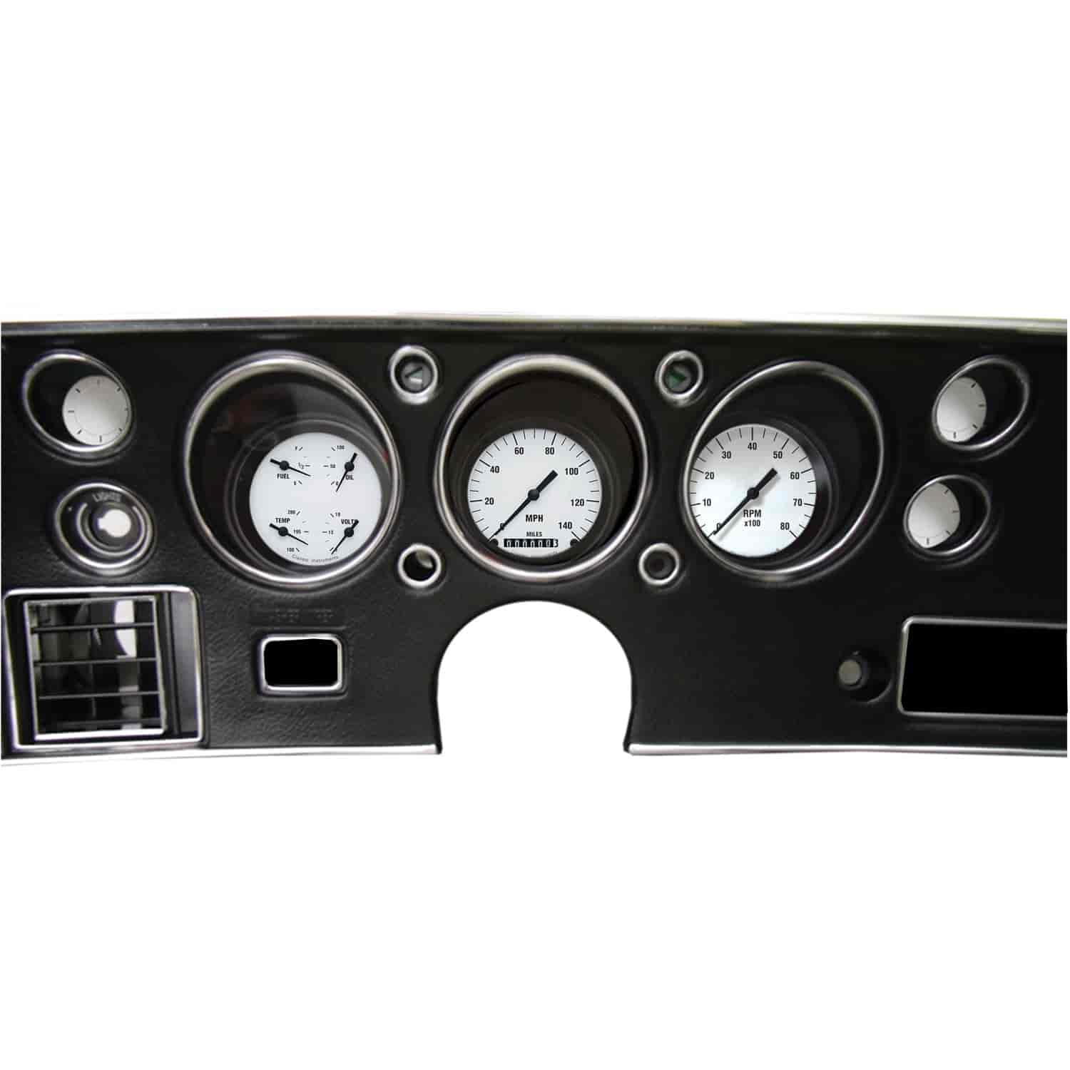 White Hot Series Gauge Package 1970-72 Chevelle SS Includes: