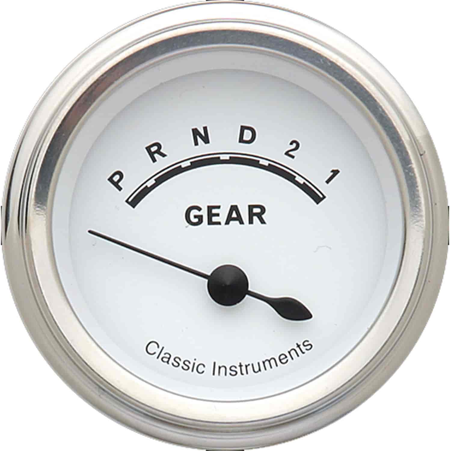 Classic White Series Gear Indicator 2-1/8" Electrical