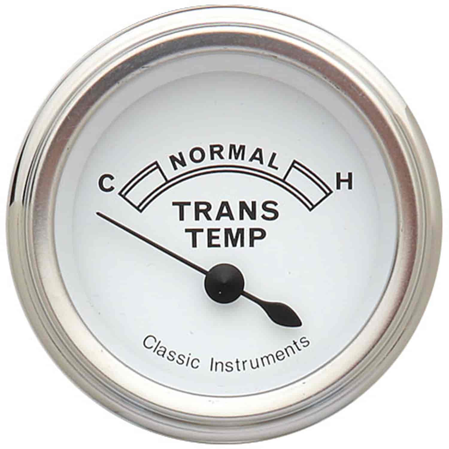 Classic White Series Transmission Temperature Gauge 2-1/8" Electrical