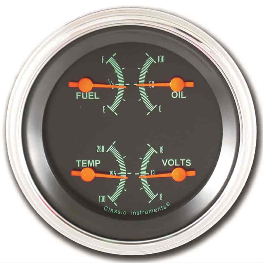 G-Stock Series Quad Gauge 3-3/8" Electrical Includes: