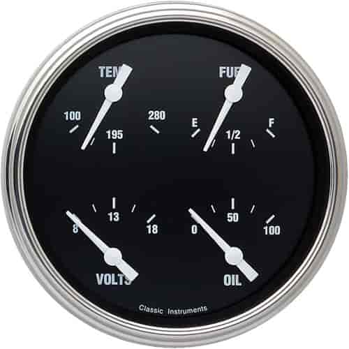 Hot Rod Series Quad Gauge 4-5/8" Electrical Includes:
