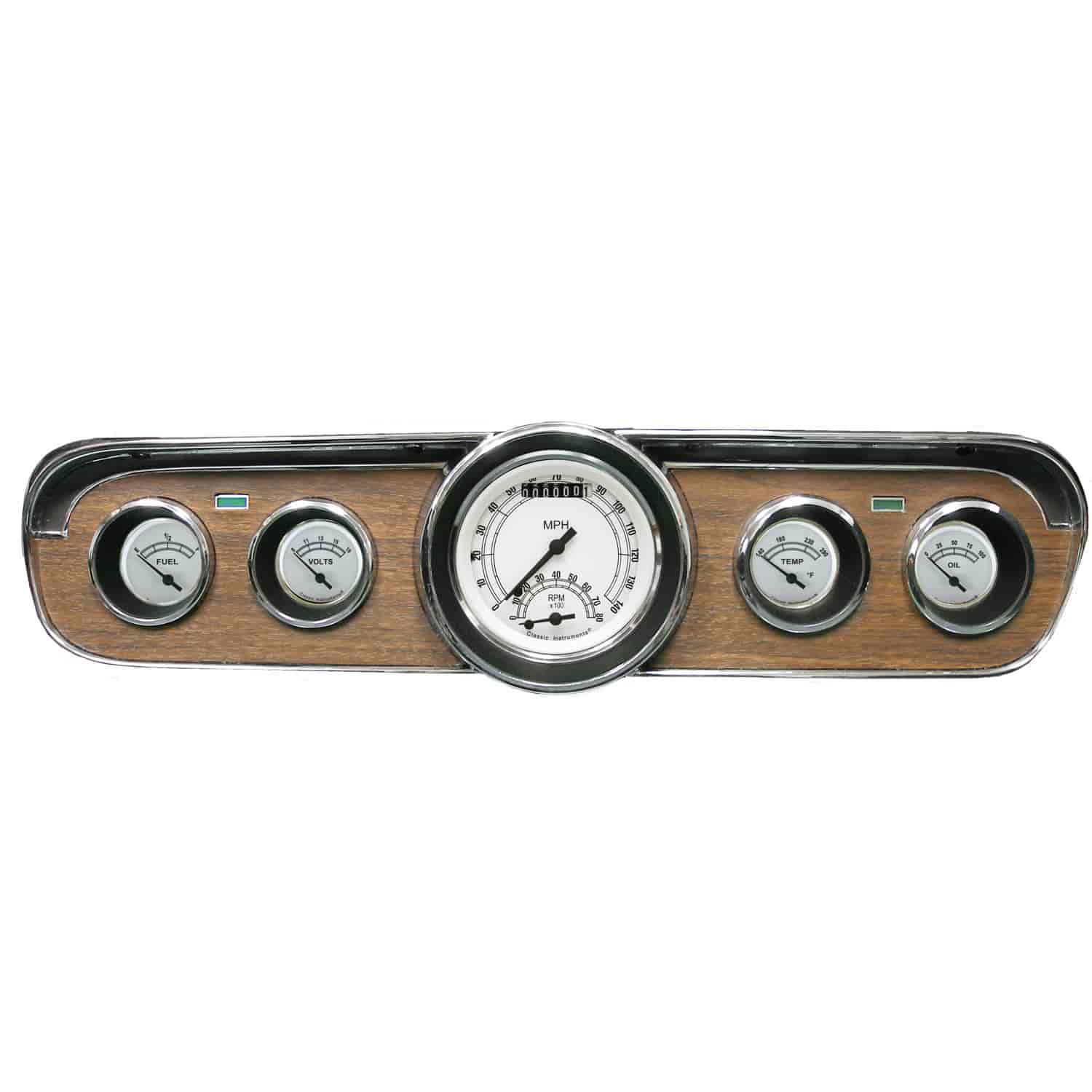 Classic White Series Gauge Package 1965-66 Mustang Includes:
