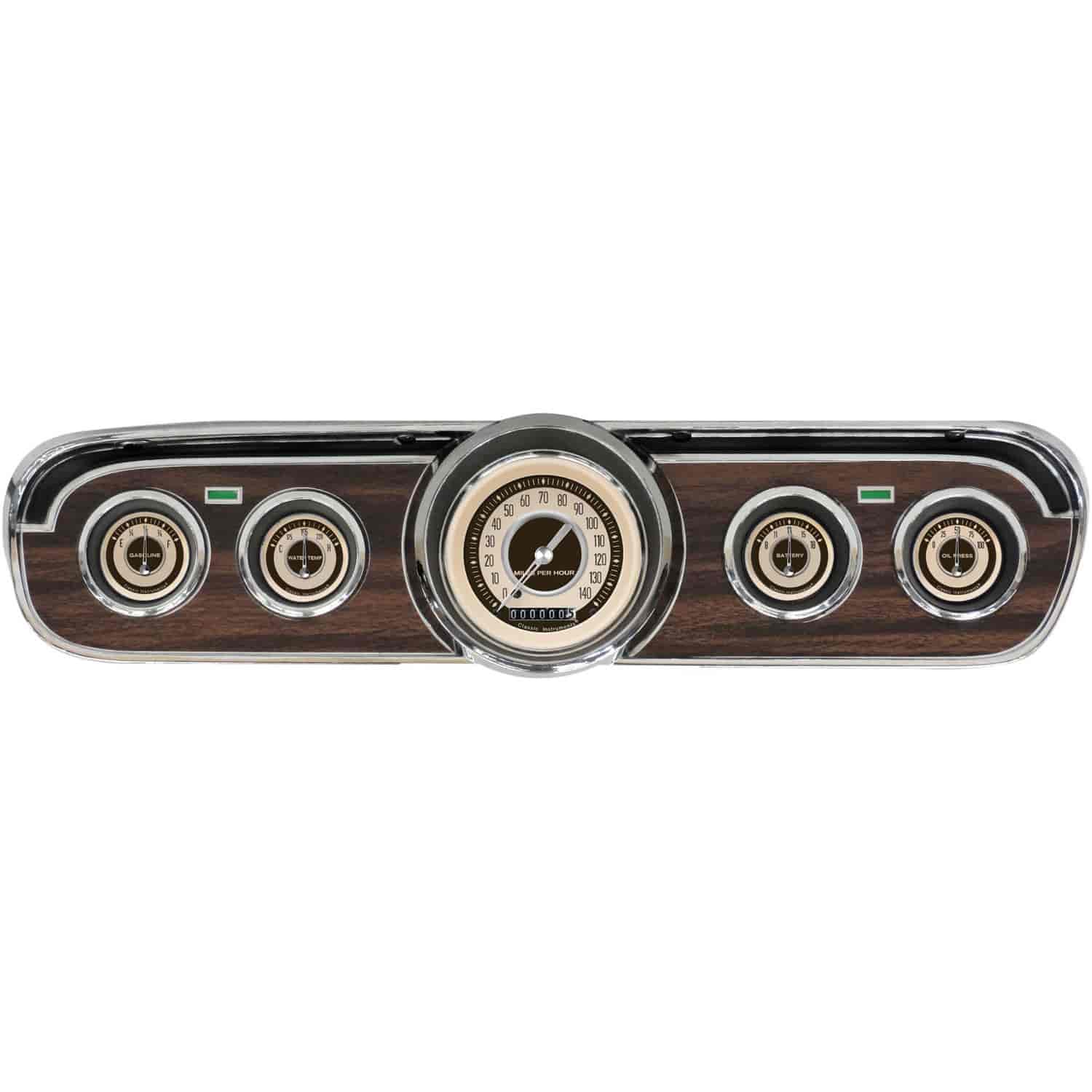 Nostalgia VT Series Gauge Package 1965-66 Mustang Includes: