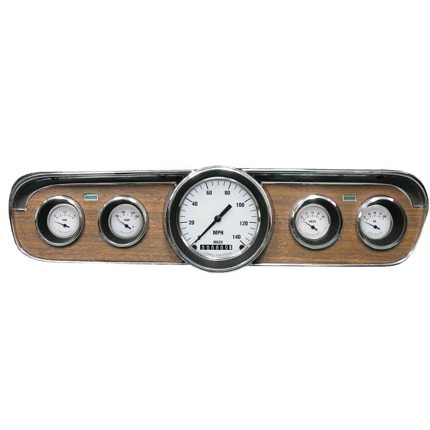 White Hot Series Gauge Package 1965-66 Mustang Includes: