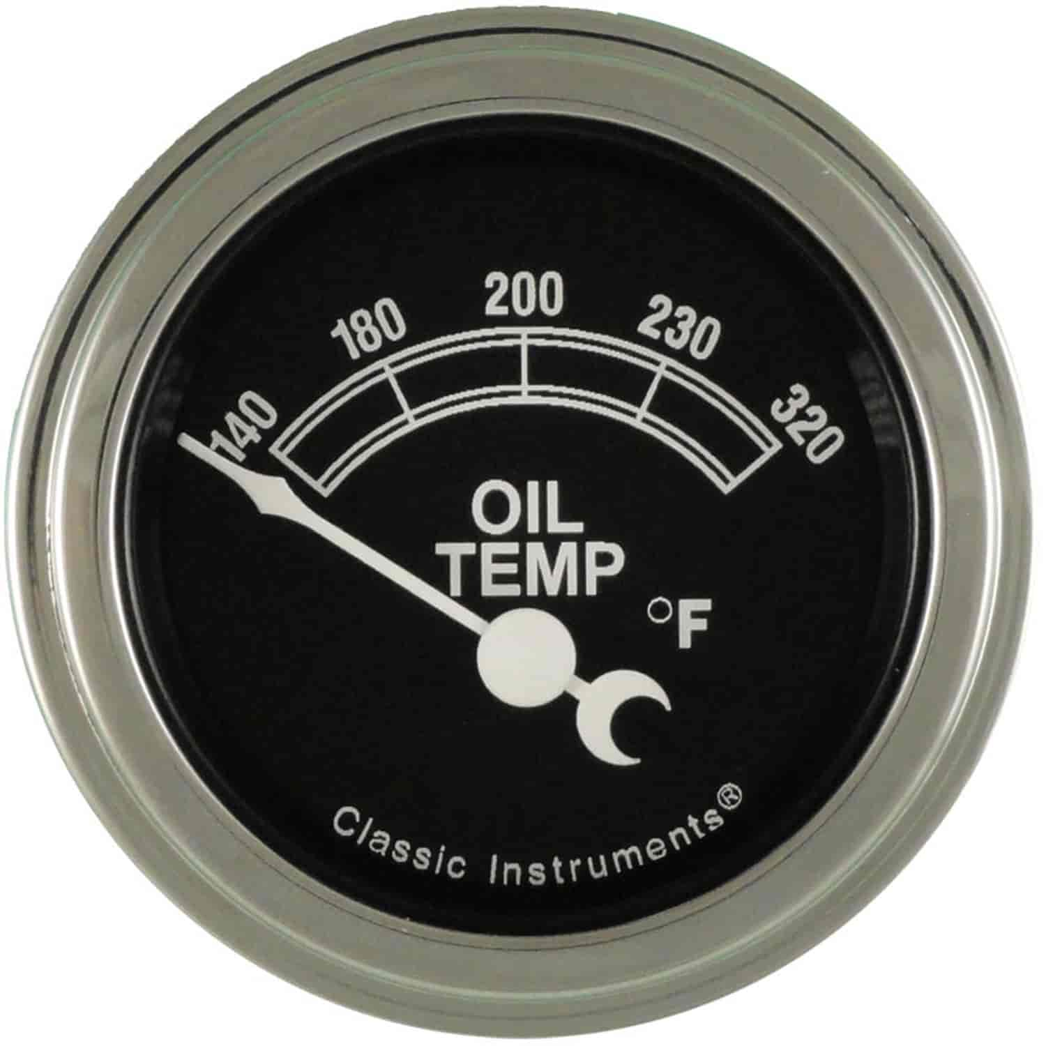 Traditional Series Oil Temperature Gauge 2-1/8" Electrical