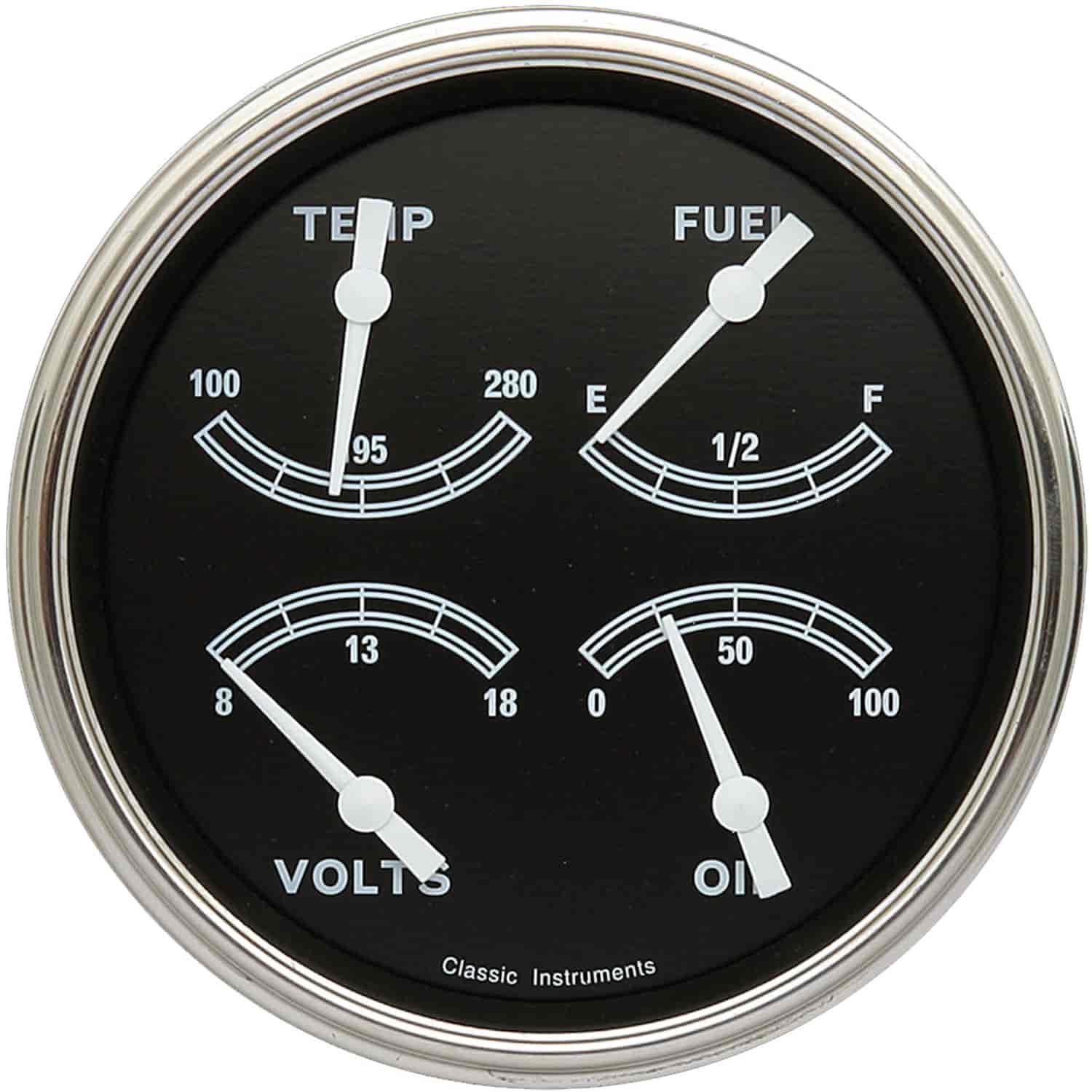 Traditional Series Quad Gauge 4-5/8" Electrical Includes: