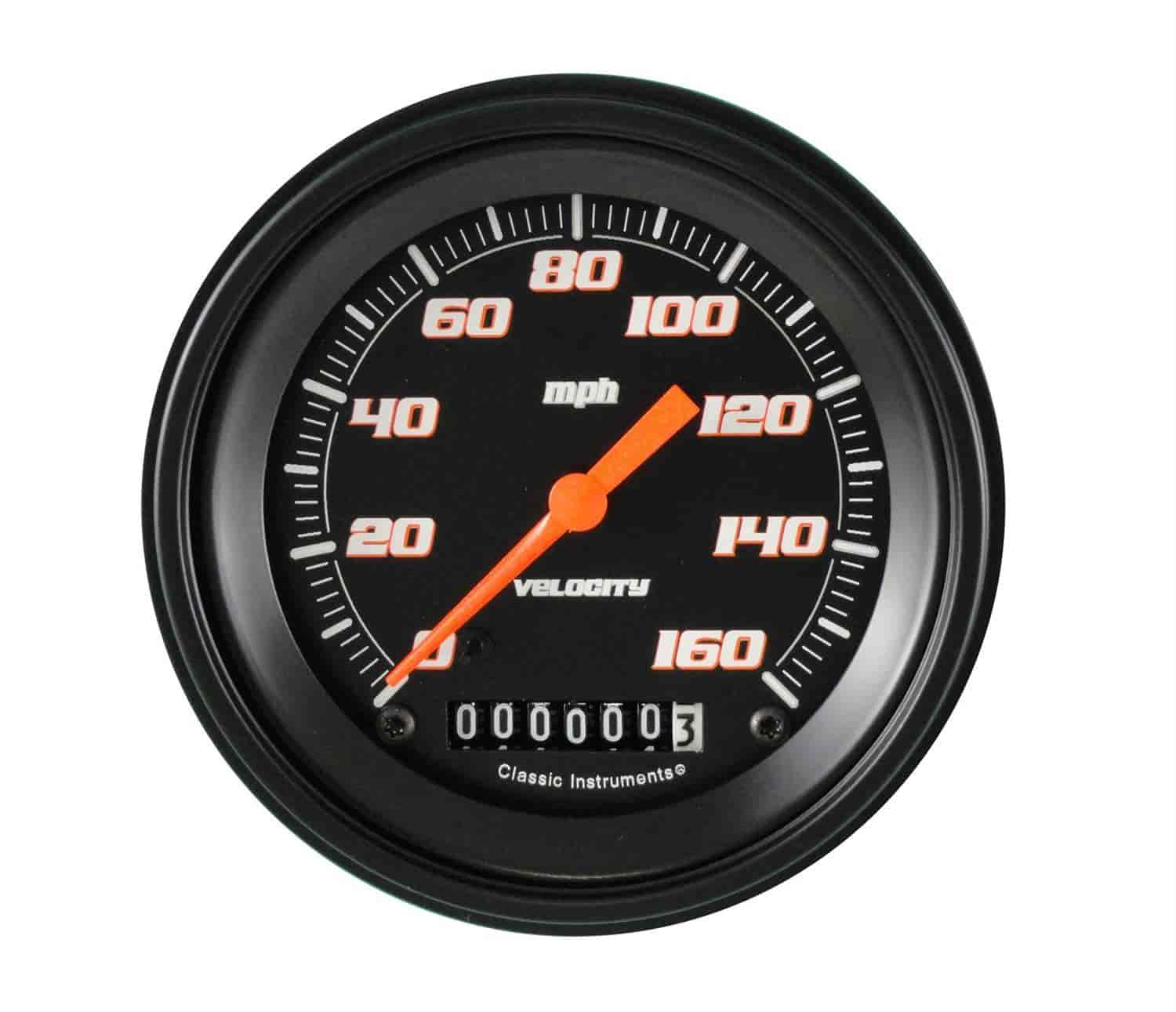 Velocity Black Series Speedometer 3-3/8" Electrical