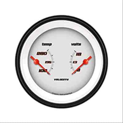 Velocity White Series Dual Gauge 3-3/8" Electrical Includes: