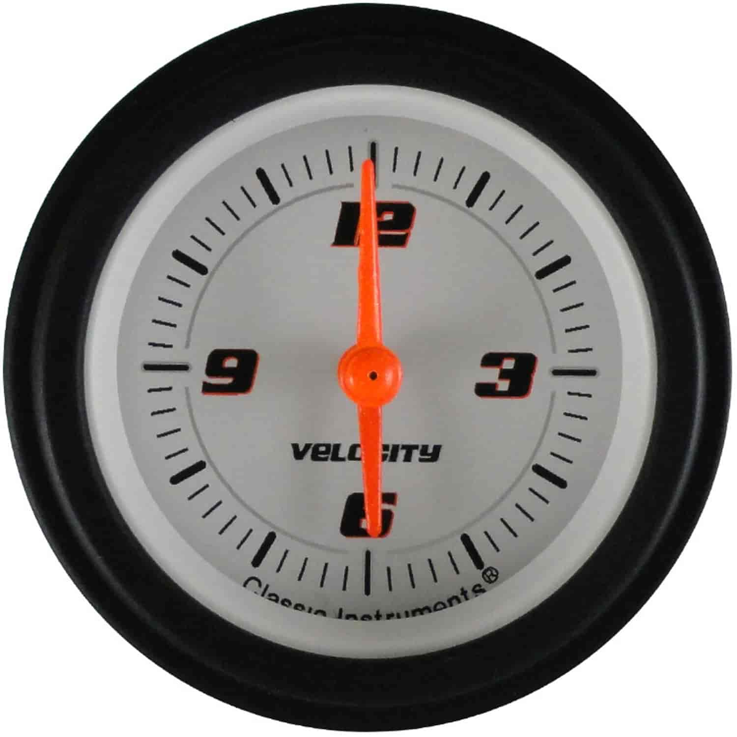 Velocity Series White Clock 2-1/8" Electrical