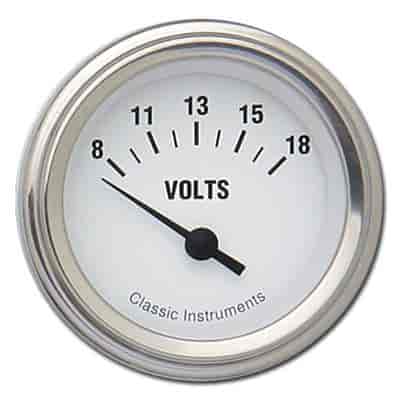 White Hot Series Voltmeter 2-1/8" Electrical