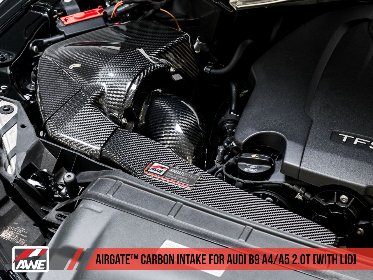 AirGate Carbon Fiber Intake for Audi B9 A4 / A5 2.0T - With Lid