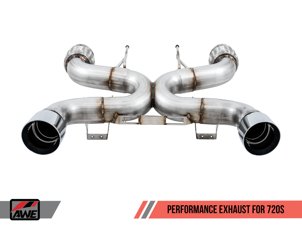 Performance Exhaust for McLaren 720S - Chrome Silver Tips