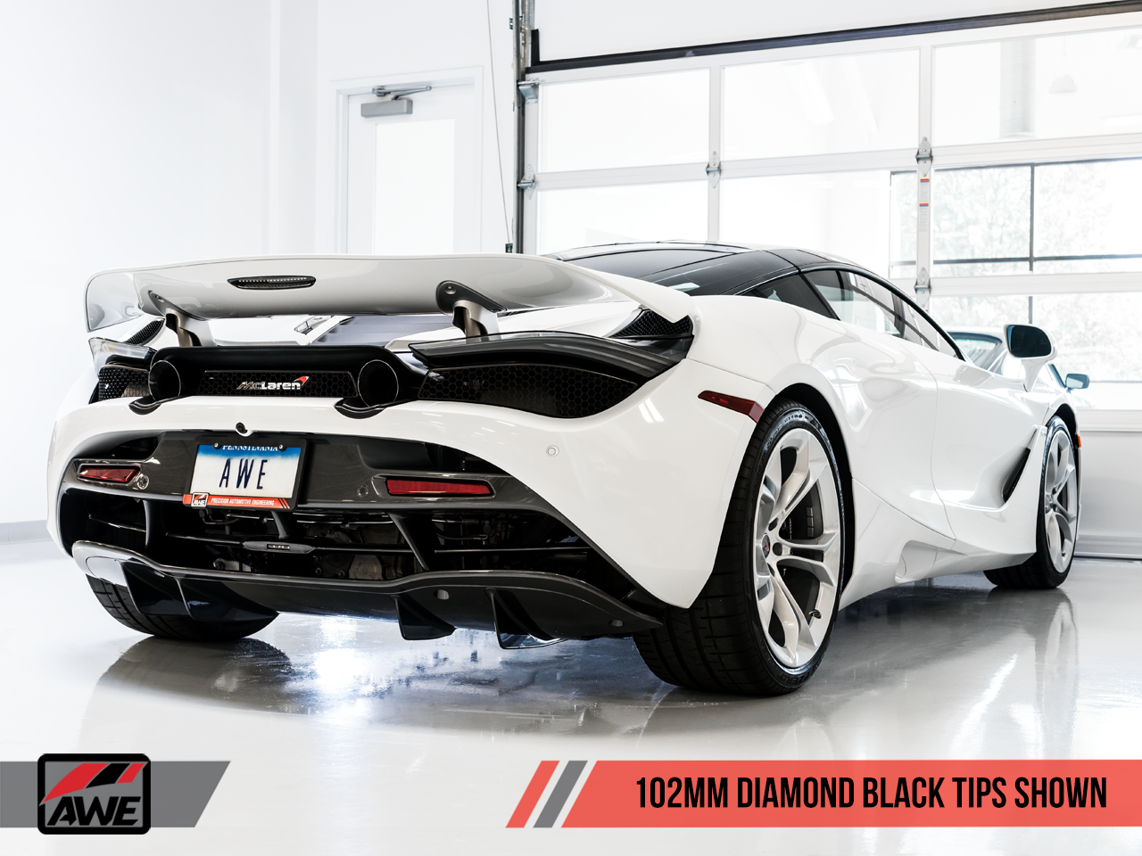 Performance Exhaust for McLaren 720S - Diamond Black Tips