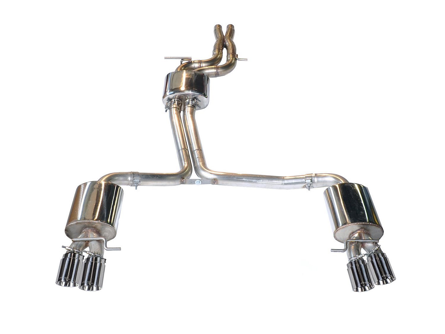 Touring Edition Exhaust for Audi S5 3.0T - Polished Silver Tips (102mm)